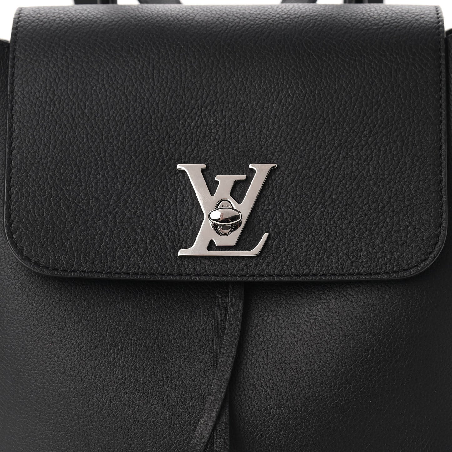 Calfskin Lockme Backpack Black