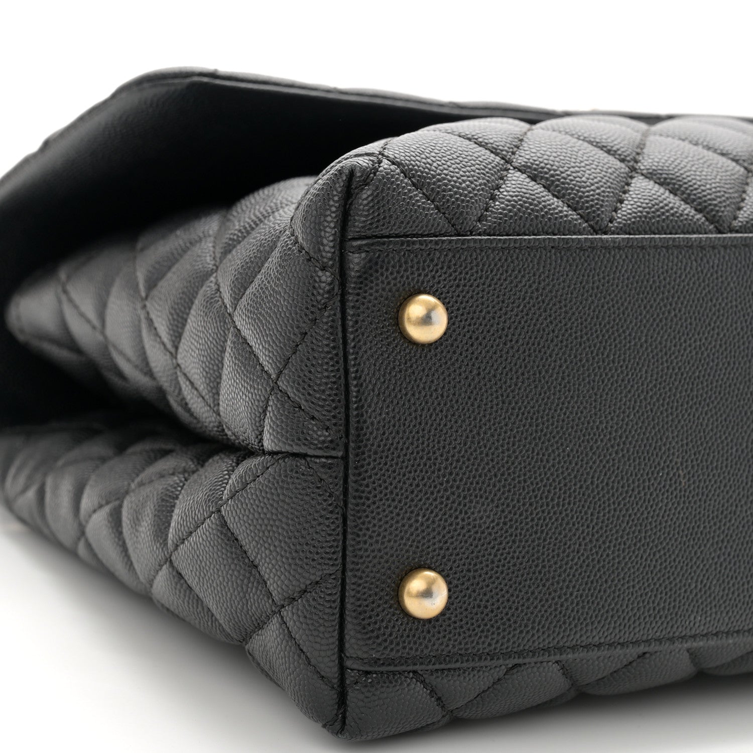 Chanel Caviar Quilted Medium Coco Handle Flap Black 9 of 12