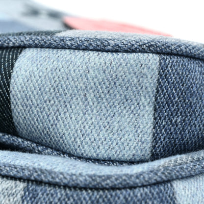 Louis Vuitton Denim Damier Monogram Patchwork Multi Pochette Accessories Blue Rouge 10 of 10