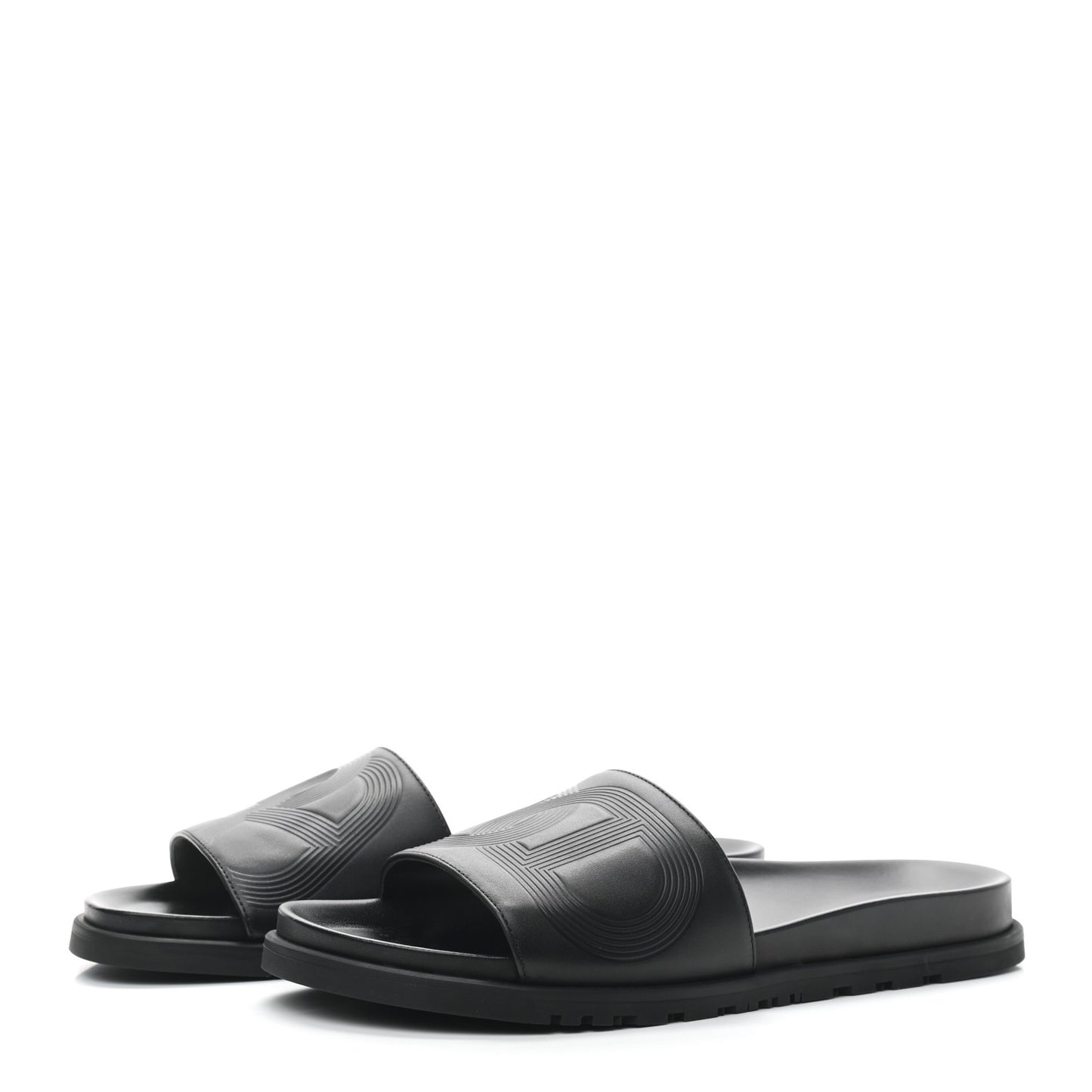 Calfskin Mens Biarritz Sandals 43 Black