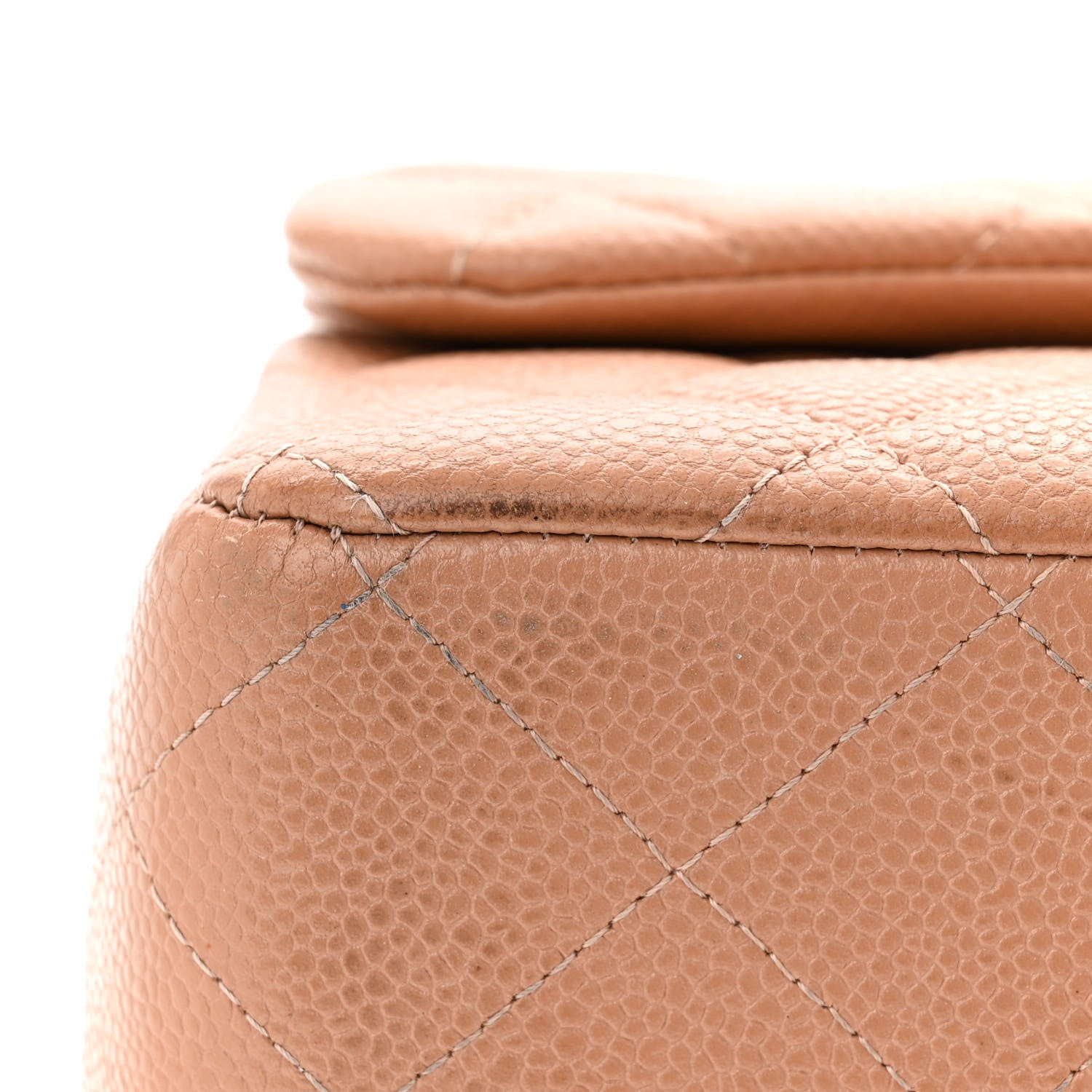 Chanel Caviar Quilted Jumbo Double Flap Beige 11 of 20