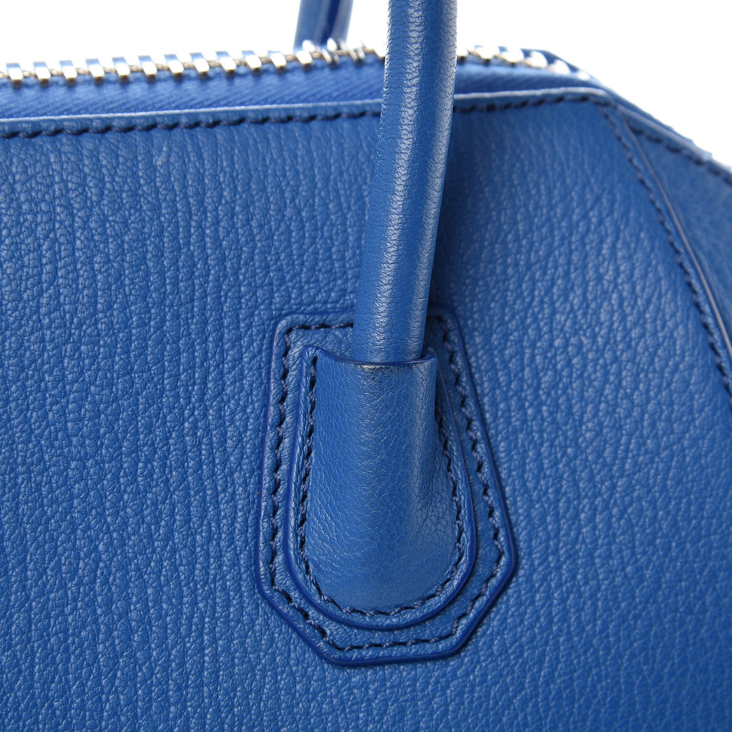 Sugar Goatskin Mini Antigona Indigo Blue