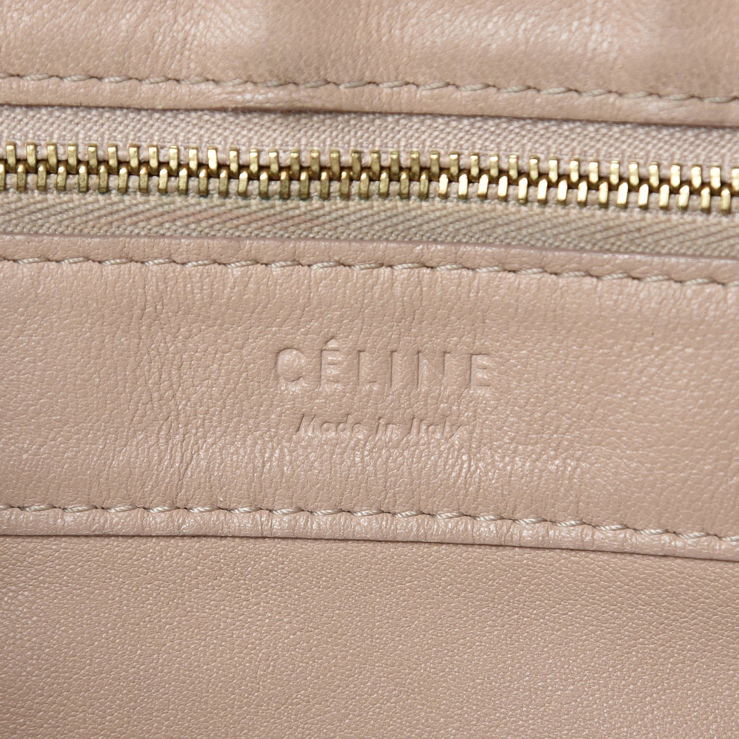 Celine Lambskin Vertical Bi-Cabas Beige Red 6 of 21