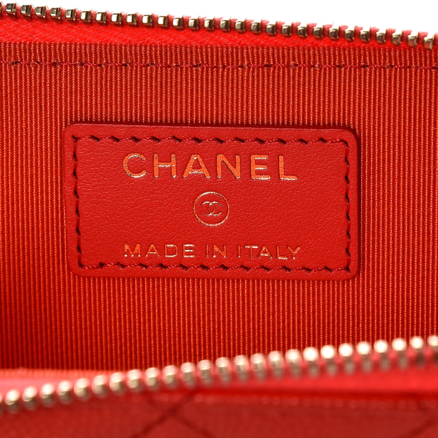 Caviar Quilted Key Holder Case Red