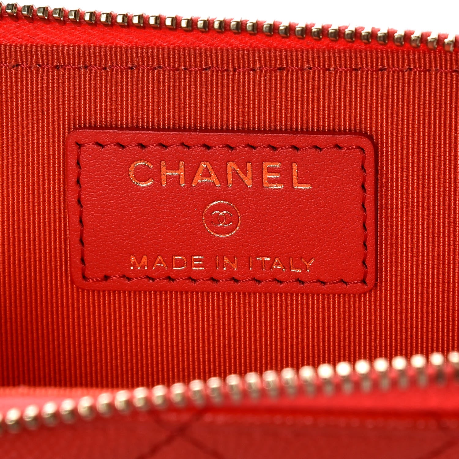 Chanel Caviar Quilted Key Holder Case Red 6 of 7