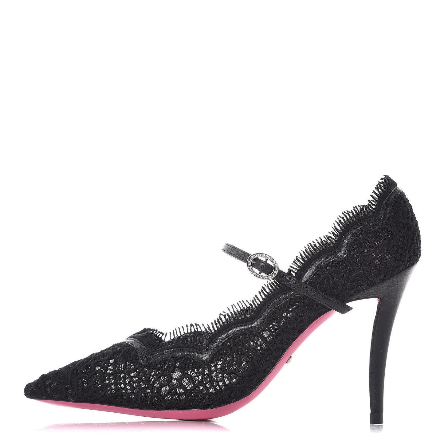 Lace Pizzo Venice Pumps 36 Black
