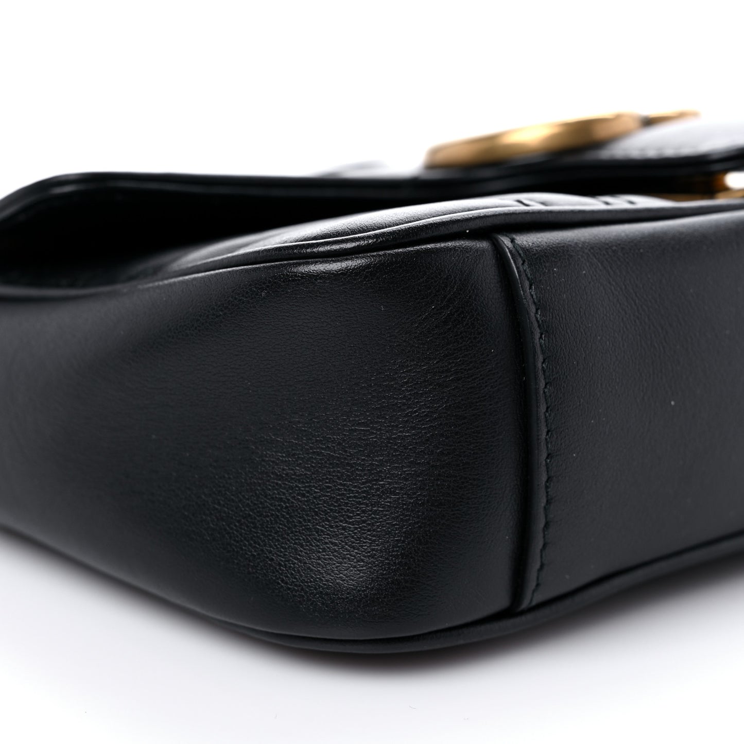 Calfskin Matelasse Mini GG Marmont Shoulder Bag Black