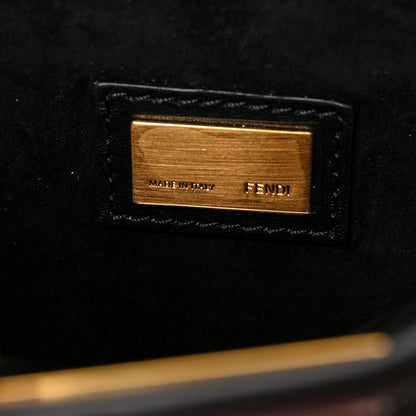 Fendi Vitello Saddle Mini Peekaboo Iconic Satchel Black 6 of 8
