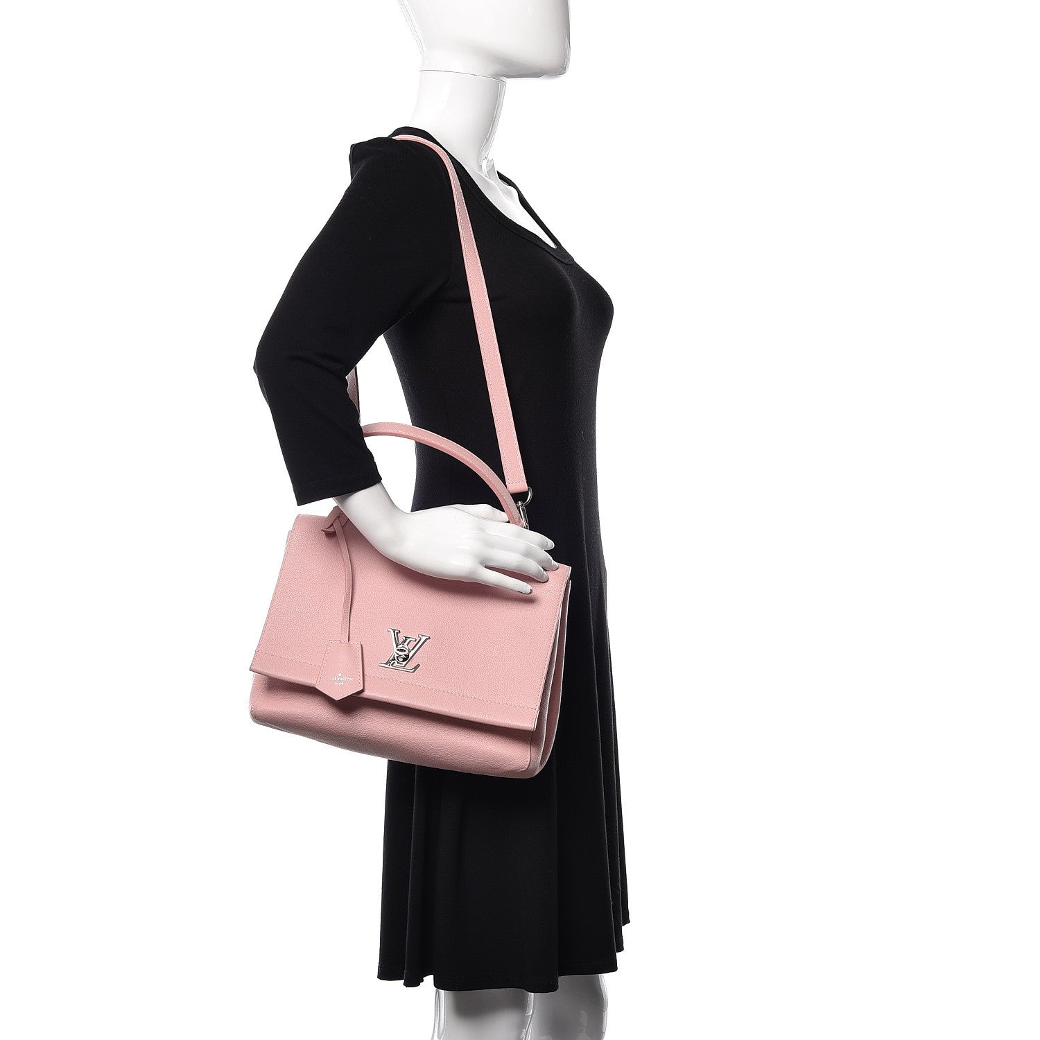Louis Vuitton Soft Calfskin Lockme II Top Handle Rose Ballerine 2 of 15