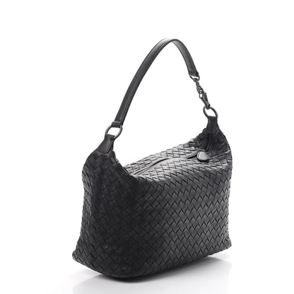 Bottega Veneta Nappa Intrecciato Small Shoulder Bag Nero Black 3 of 8