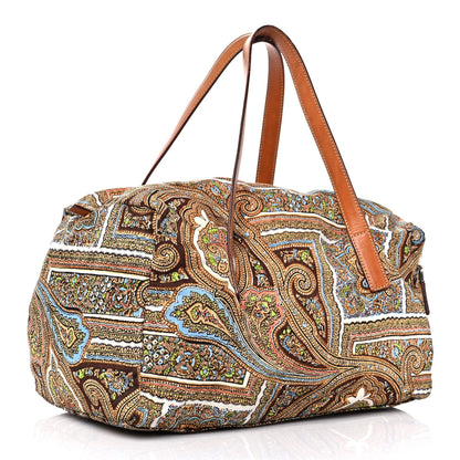Prada Tessuto Nylon Paisley Print Tote Multicolor 2 of 7