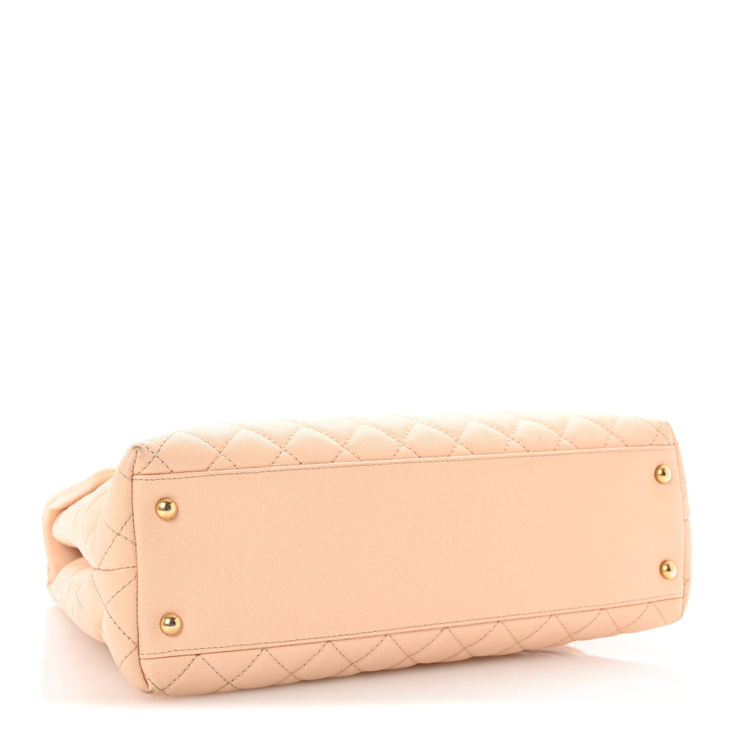 Chanel Caviar Quilted Large Coco Handle Flap Beige 4 of 10