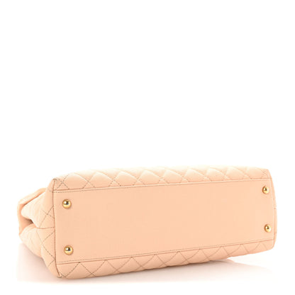 Chanel Caviar Quilted Large Coco Handle Flap Beige 4 of 10