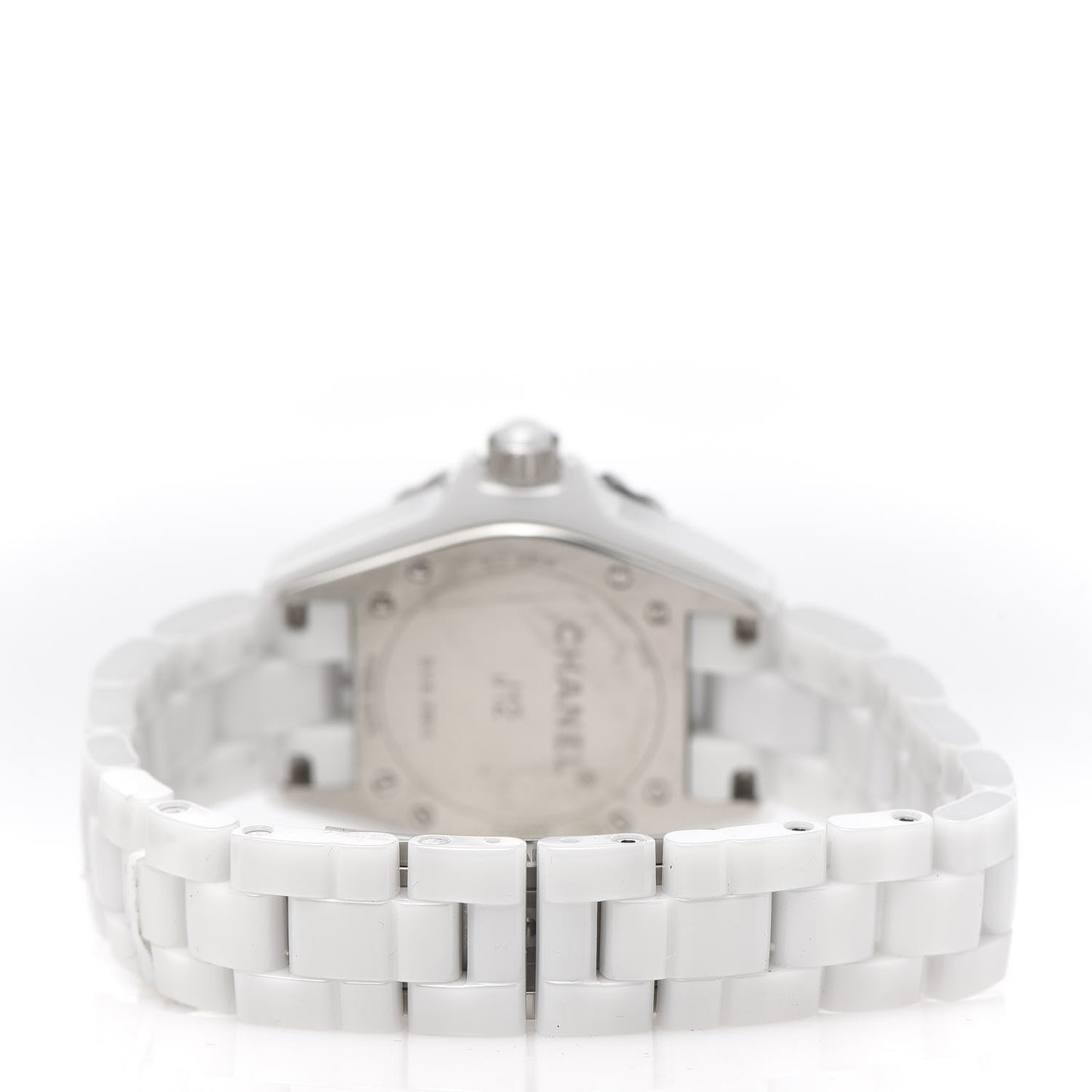 Stainless Steel Ceramic Diamond Mother of Pearl 33mm J12 Quartz Watch White