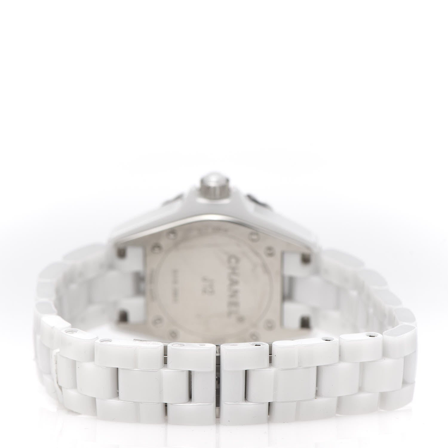 Chanel Stainless Steel Ceramic Diamond Mother of Pearl 33mm J12 Quartz Watch White 4 of 7
