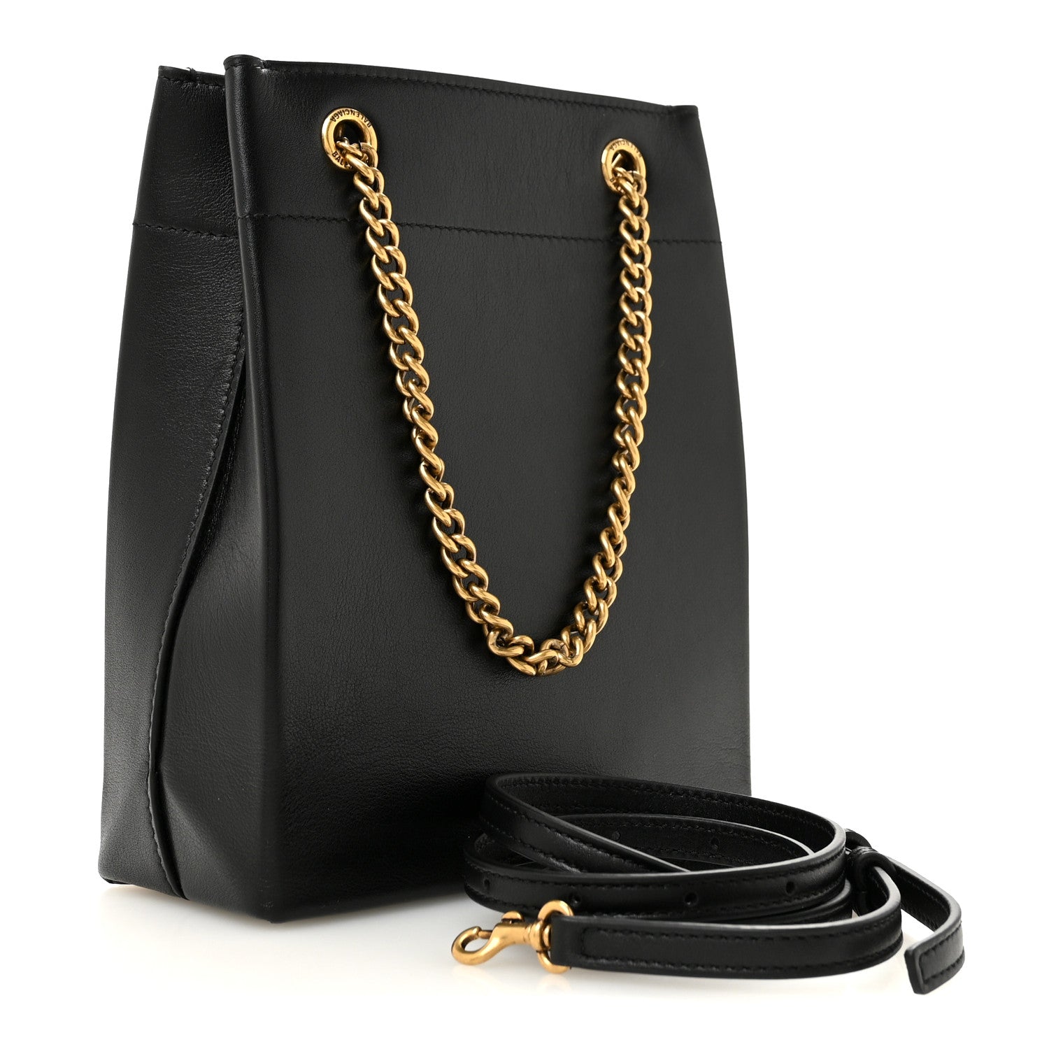 Balenciaga Soft Smooth Calfskin Duty Free Phone Holder Bag Black 3 of 10