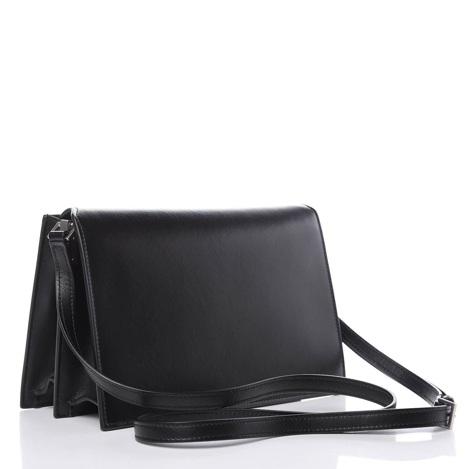 Saint Laurent Smooth Calfskin Catherine Heart Studded Satchel Black 3 of 9