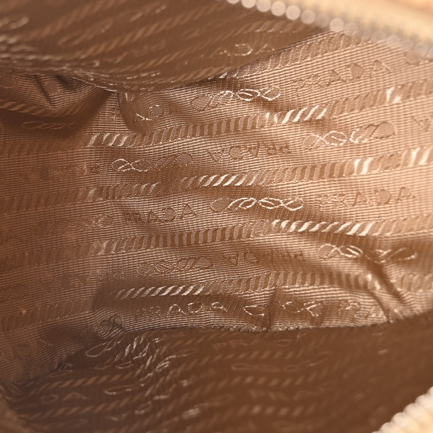 Prada Yarn Raffia Effect Crochet Triangle Shoulder Bag Naturale 5 of 11