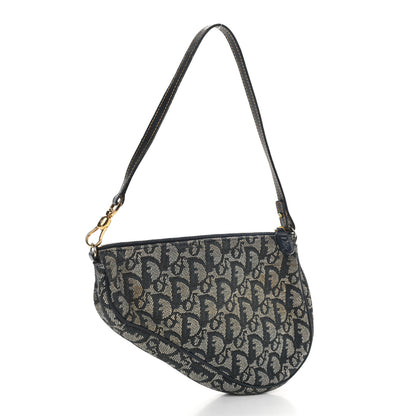 Christian Dior Monogram Mini Saddle Pochette Navy 3 of 13