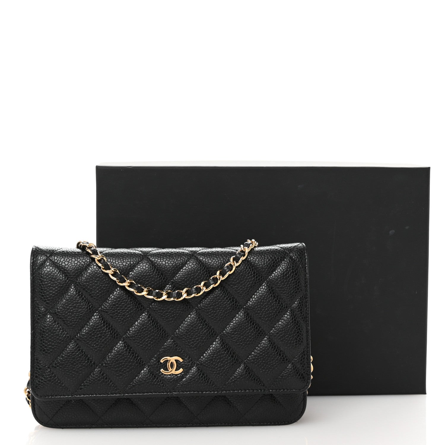Chanel Caviar Quilted Wallet on Chain WOC Black 11 of 11