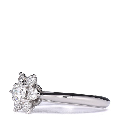 Tiffany Platinum Diamond Flower Ring 48 4.5 3 of 5