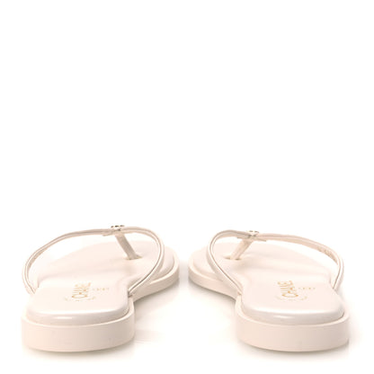 Chanel Goatskin CC Times Square Thong Sandals 38 Beige 6 of 12