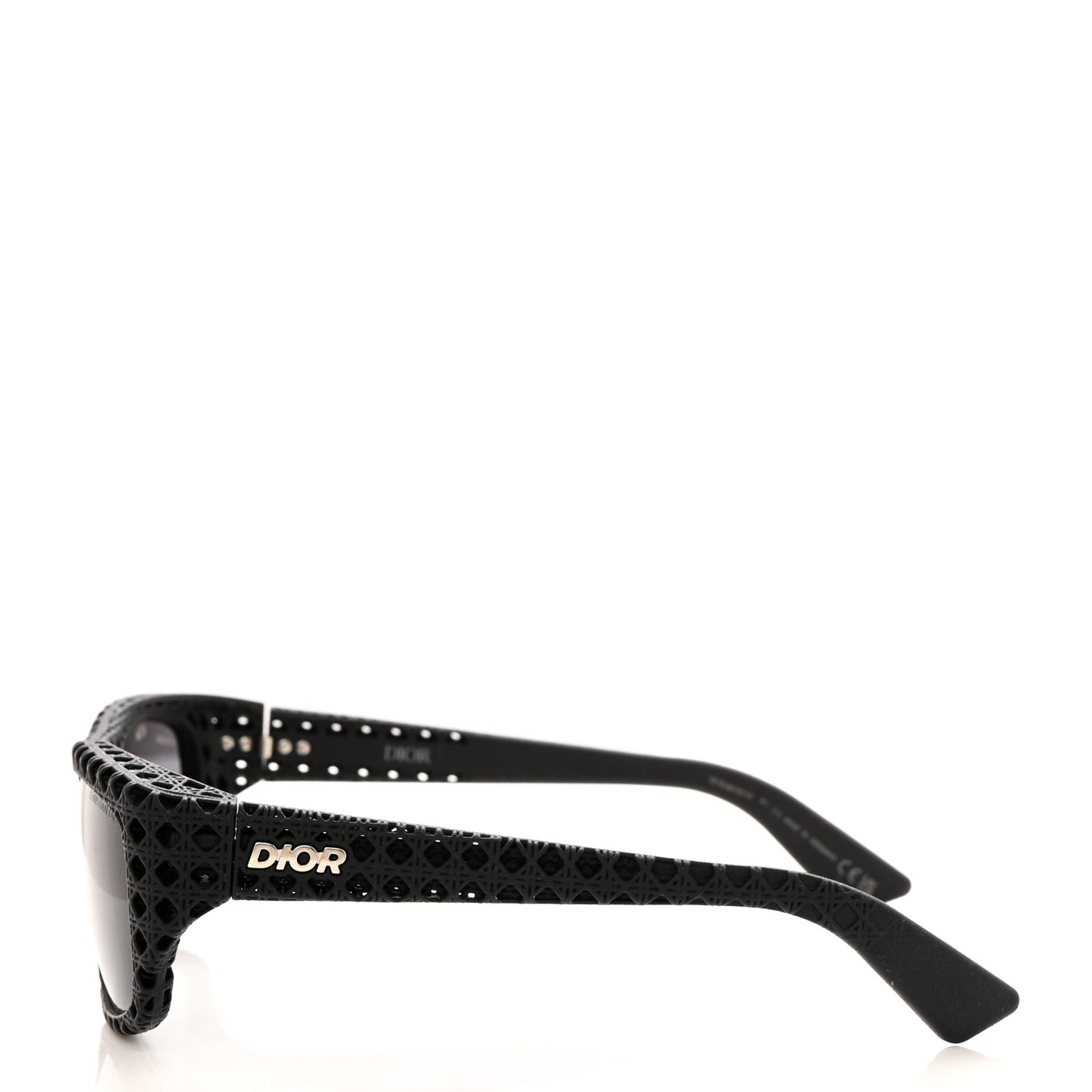 Acetate Cannage Rectangular Dior3D S1I Sunglasses Black