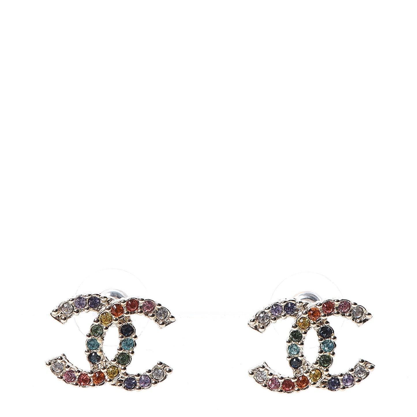 Crystal Over The Rainbow CC Earrings Gold Multicolor