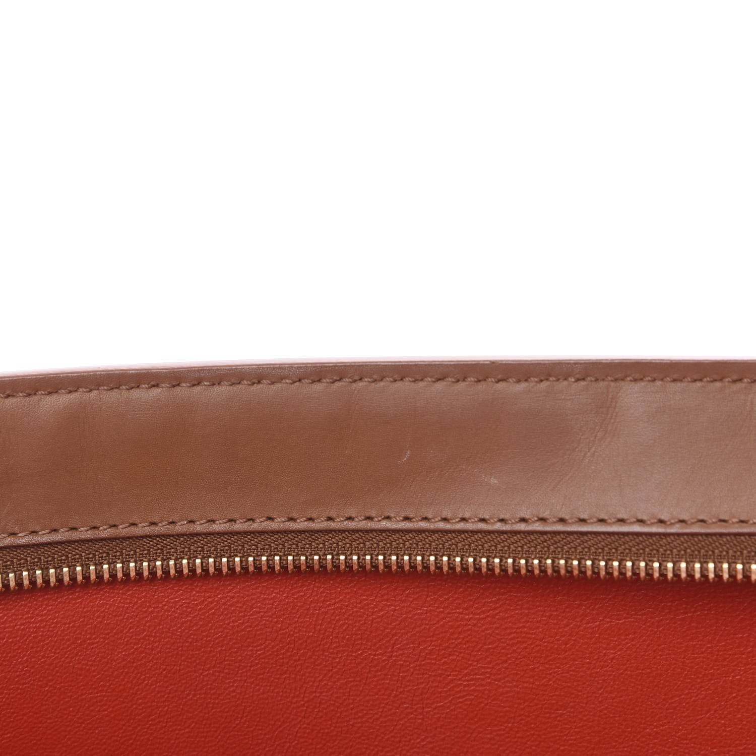 Celine Natural Calfskin Suede Medium Bi-Color Trapeze Tan 16 of 18