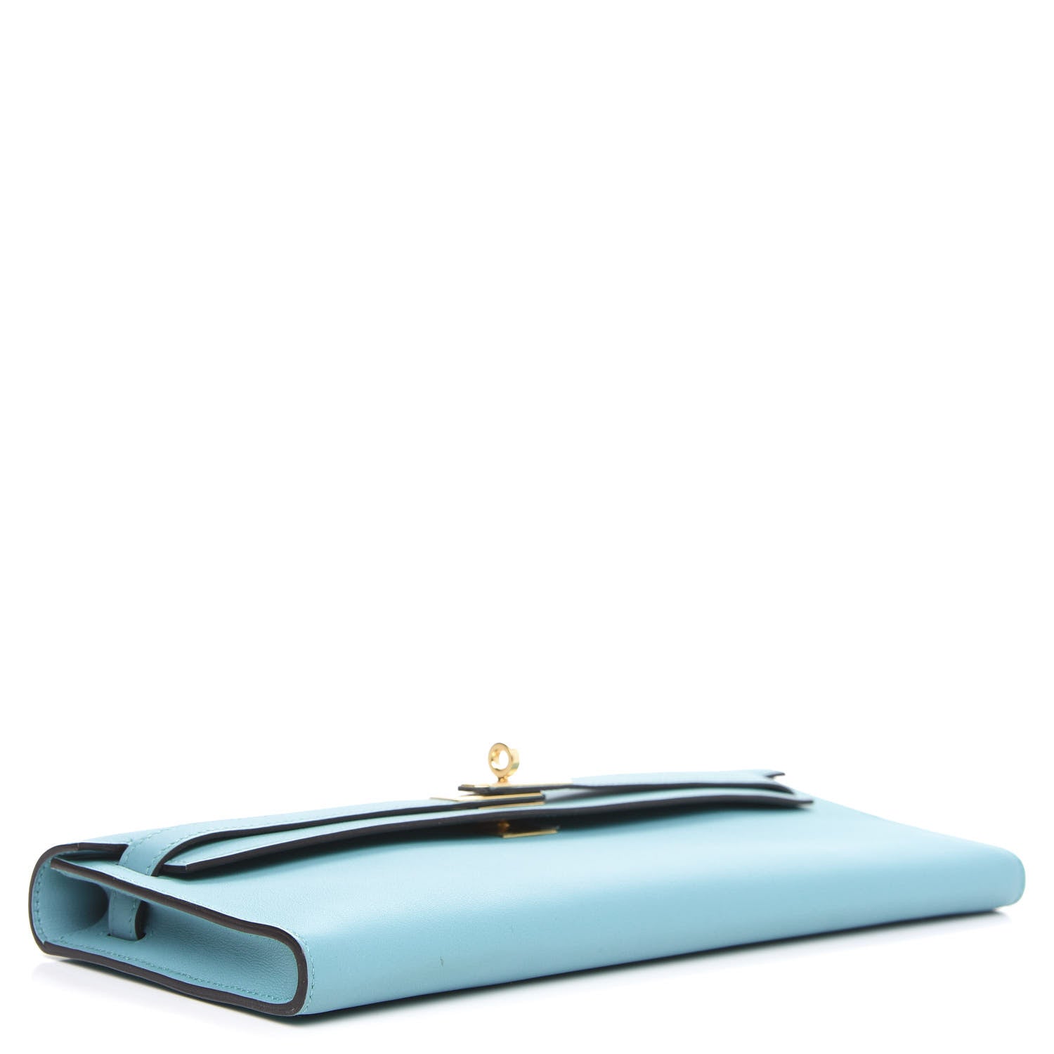 Hermes Swift Kelly Cut Clutch Pochette Bleu Saint Cyr 4 of 9