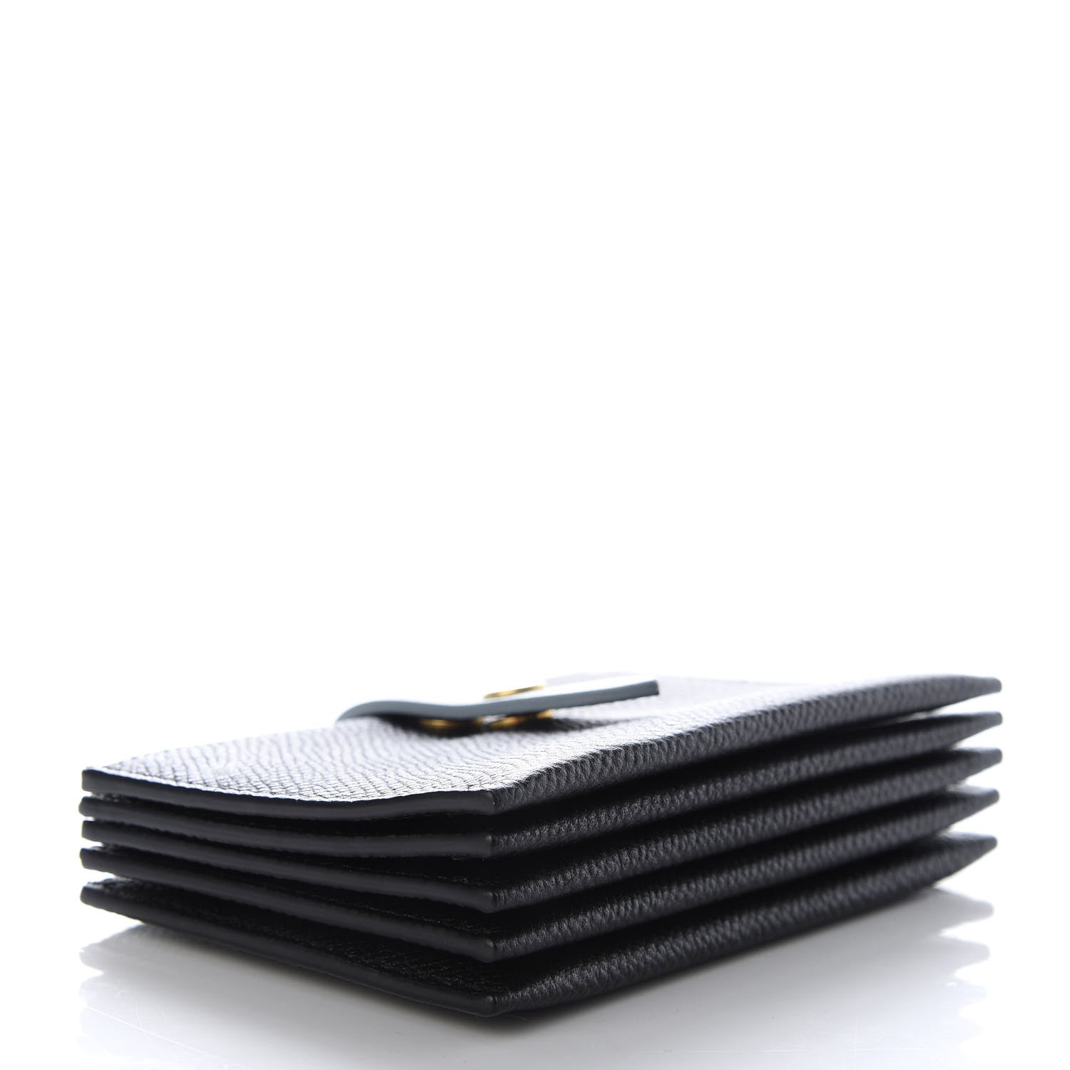 Celine Grained Shiny Calfskin Accordion Card Holder Black 4 of 7