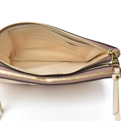 Louis Vuitton Empreinte Monogram Giant Double Zip Pochette Creme Bois De Rose 6 of 10