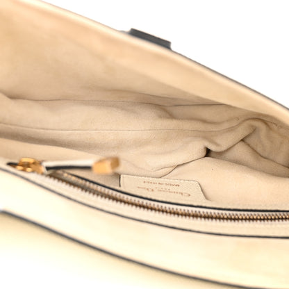 Christian Dior Grained Calfskin Saddle Bag White 5 of 13
