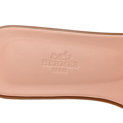 Hermes Epsom Oran Sandals 38 Rose Pale 7 of 9