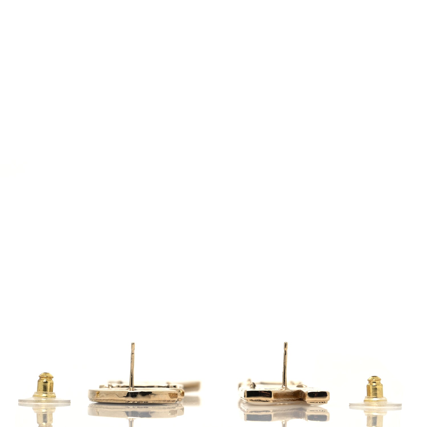 Chanel Metal Enamel Cha-Nel Logo Drop Earrings Black White 3 of 4