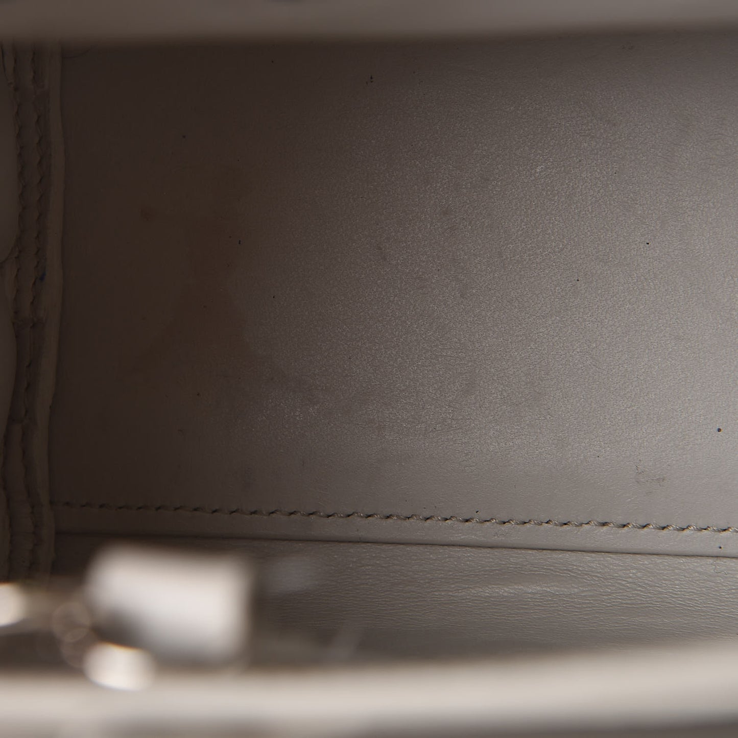 Croc Calfskin Embossed Nano Sac De Jour Cream Souffle