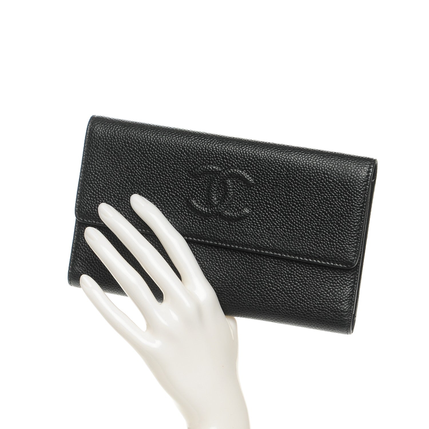 Chanel Caviar Timeless CC Flap Wallet Black 2 of 9