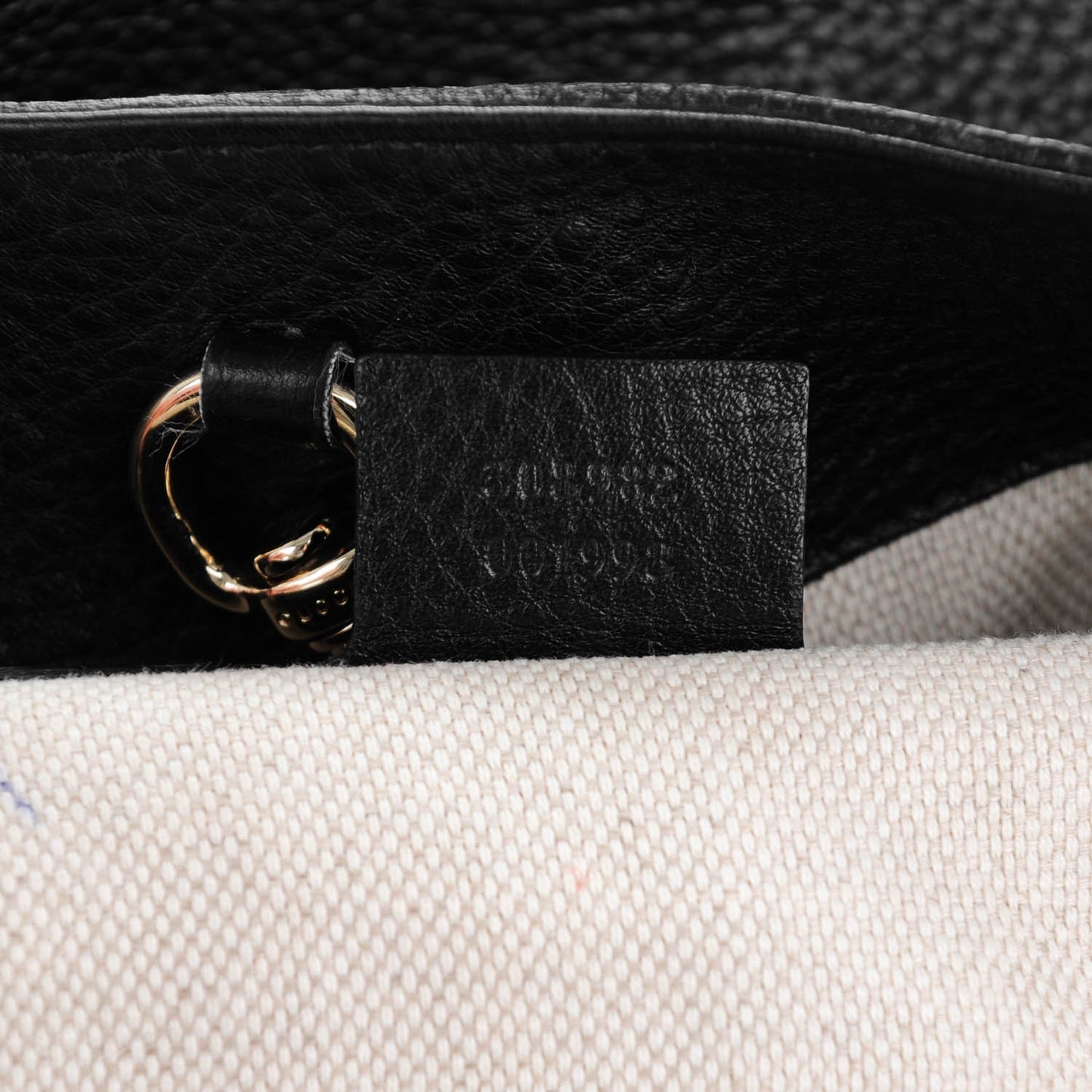 Pebbled Calfskin Medium Soho Chain Shoulder Bag Black