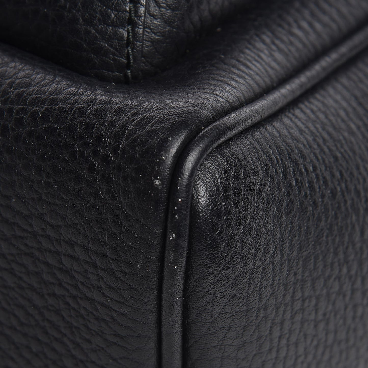 Pebbled Calfskin Soho Chain Backpack Black