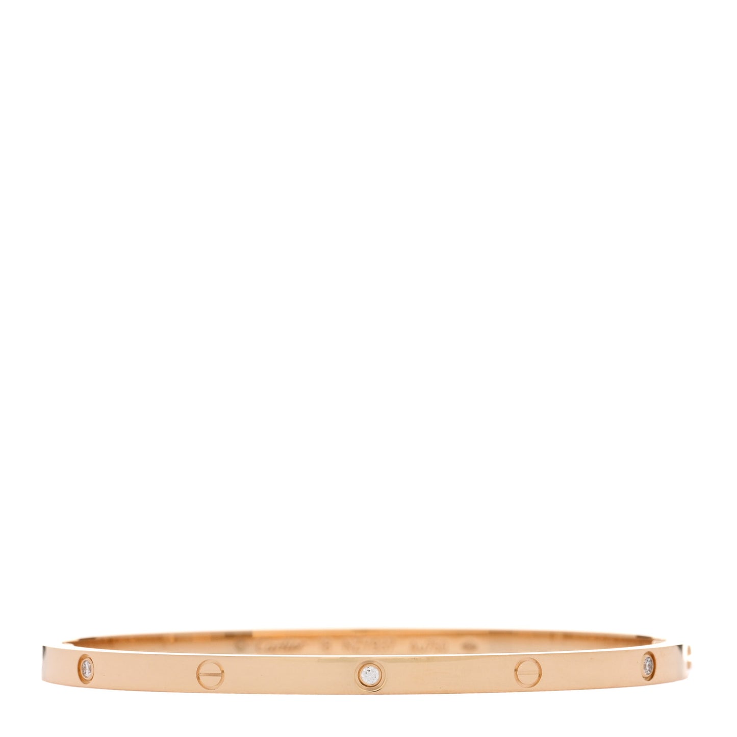 18K Yellow Gold 6 Diamond Small LOVE Bracelet 18