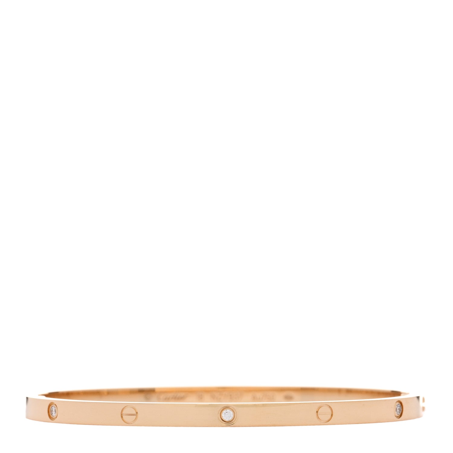 Cartier 18K Yellow Gold 6 Diamond Small LOVE Bracelet 18 1 of 7