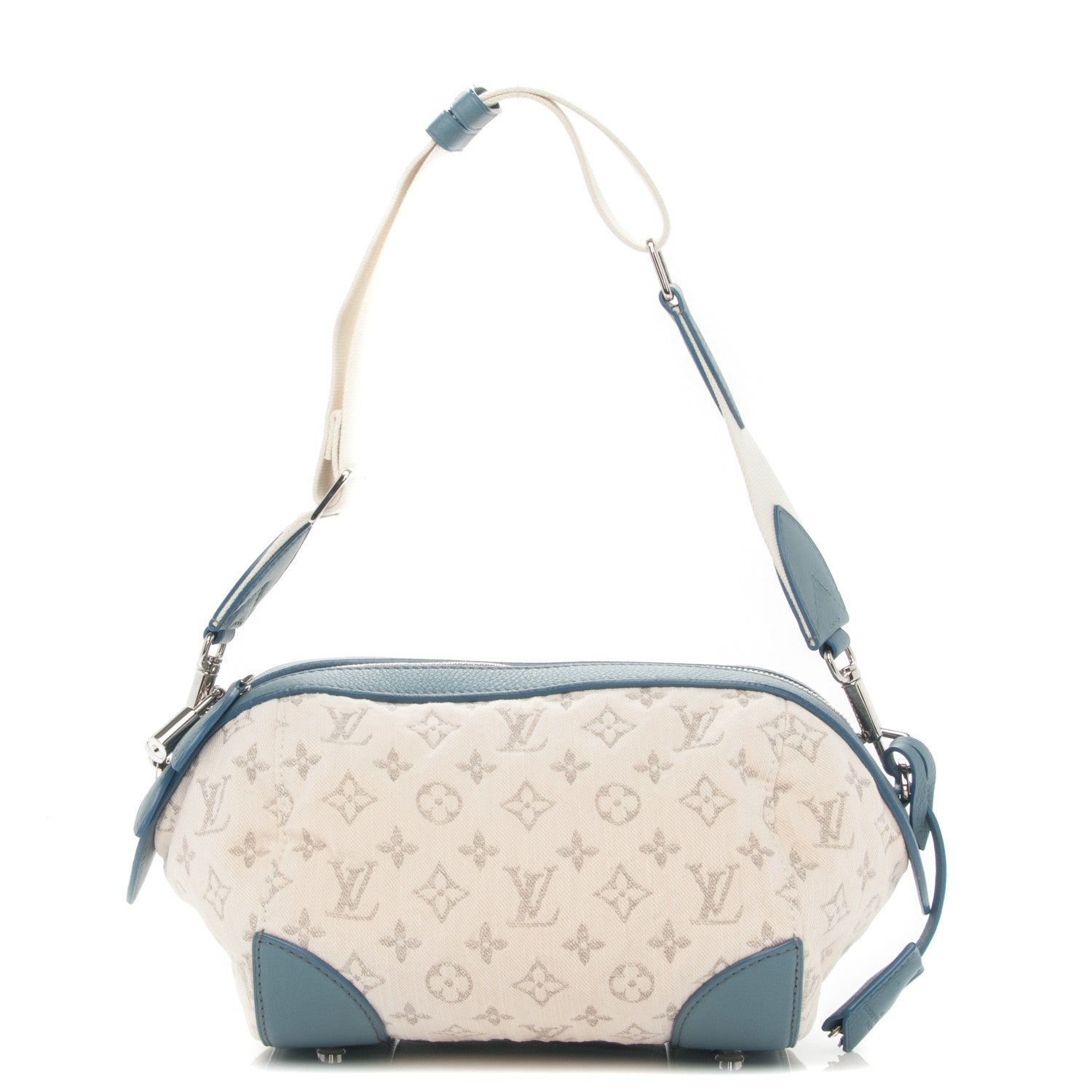 Louis Vuitton Monogram Denim Pochette Round Blue 1 of 7
