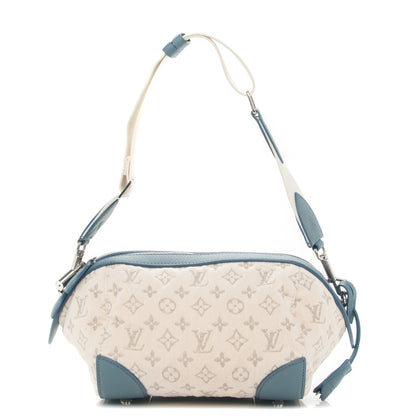 Louis Vuitton Monogram Denim Pochette Round Blue 1 of 7