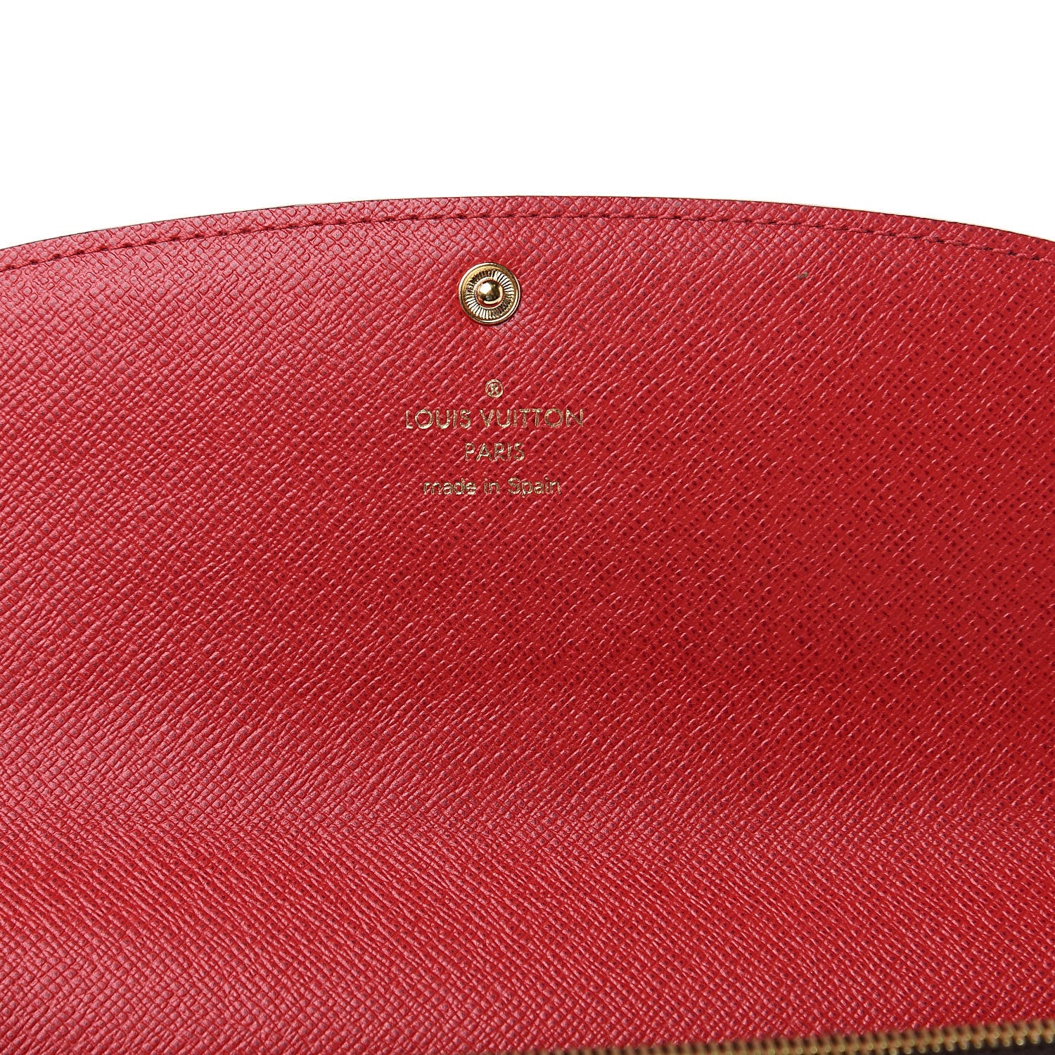 Louis Vuitton Damier Ebene Emilie Wallet Red 6 of 7