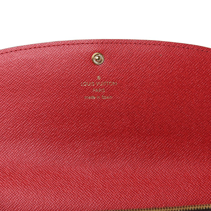 Louis Vuitton Damier Ebene Emilie Wallet Red 6 of 7