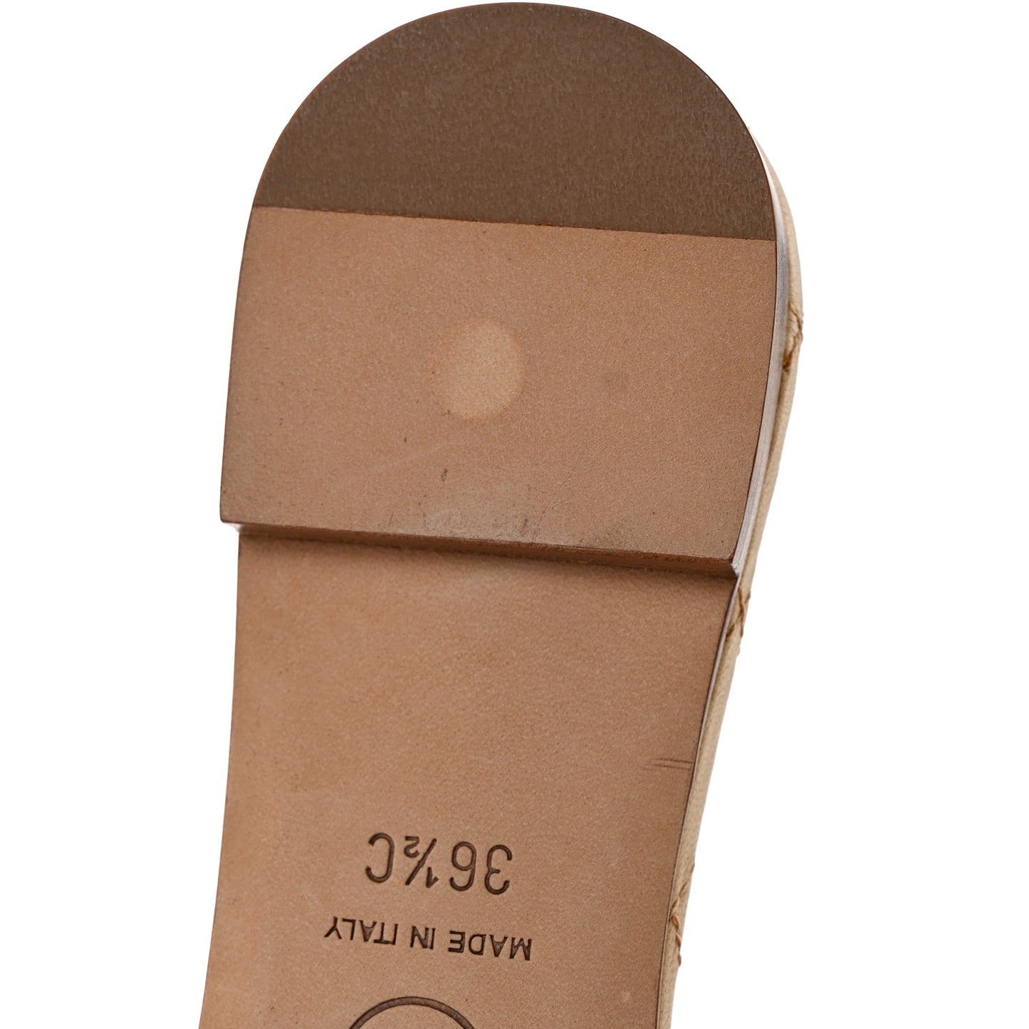 Goatskin Lambskin Quilted CC Sandal Mules 36.5 Pink Gold