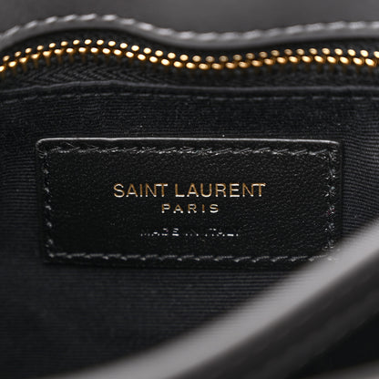 Saint Laurent Calfskin Y Quilted Monogram Toy Loulou Crossbody Bag Storm 6 of 13