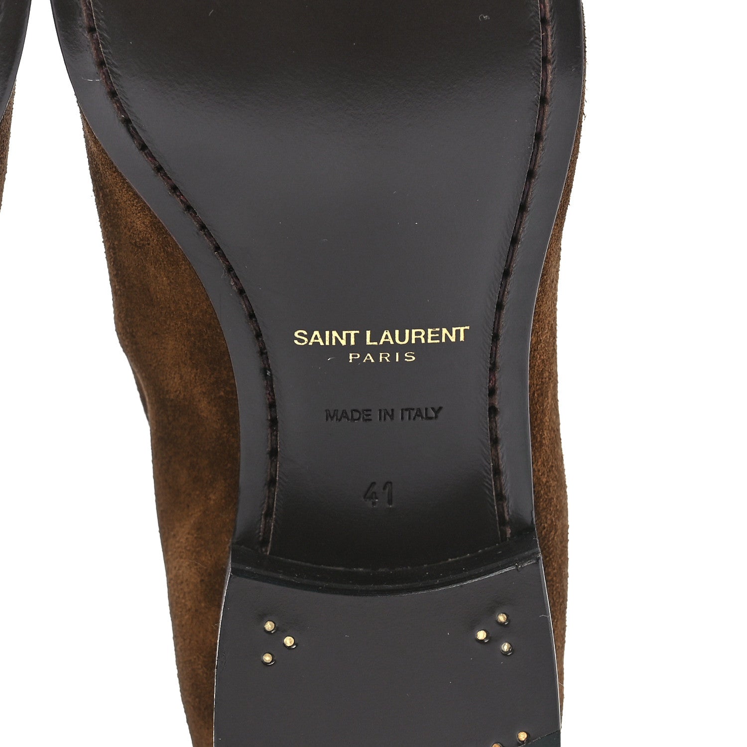 Saint Laurent Suede Otterproof Miles 30 Buckle Boots 41 Land 6 of 9
