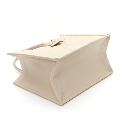 Christian Dior Calfskin Macrocannage Small Book Tote Taupe 4 of 10