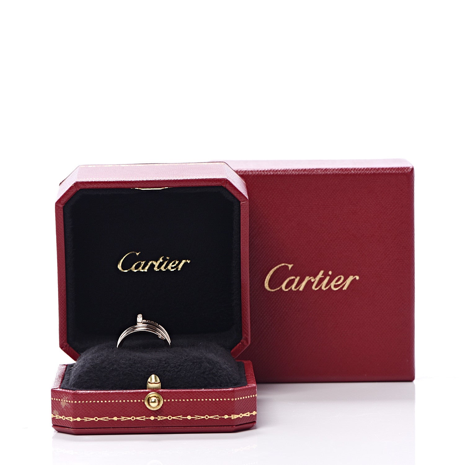 Cartier 18K Pink Gold Diamond Double Juste Un Clou Ring 51 5.75 7 of 7